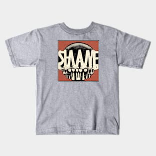 Orange Shame Skull Kids T-Shirt